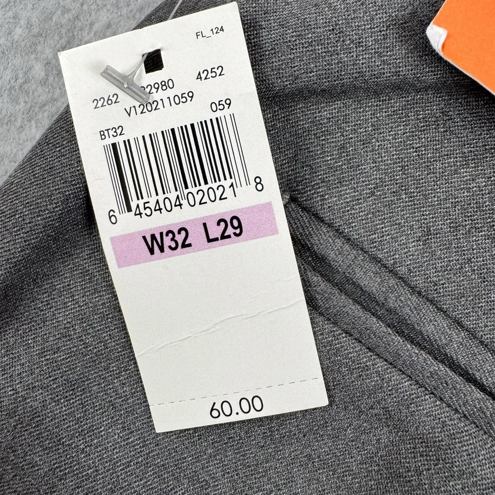 Van Heusen Traveler Dress Pants Mens 32x29 Gray Slim Premium Non Iron NEW $60